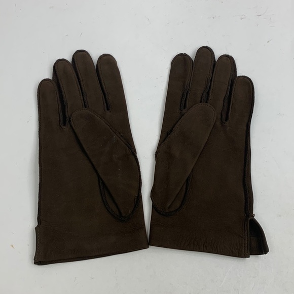 Vintage Daniel Hays Brown Leather Gloves Size S/Medium - Picture 1 of 11